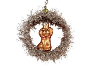 Christmas Ornament 8x4x9 Cm Silver Colored Glass - 8*4*9 cm