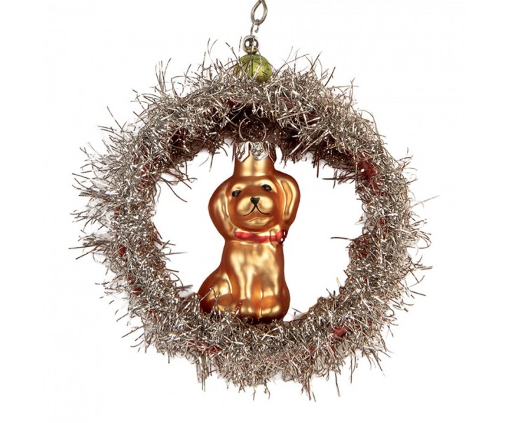 Christmas Ornament 8x4x9 Cm Silver Colored Glass - 8*4*9 cm Clayre & Eef