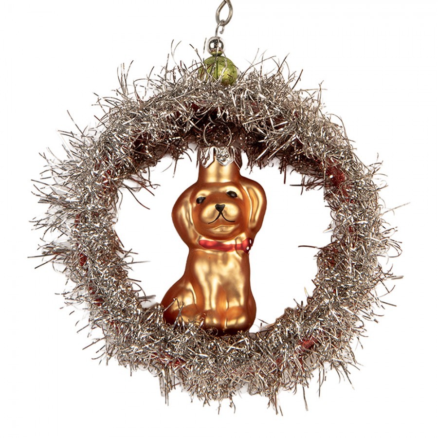 Christmas Ornament 8x4x9 Cm Silver Colored Glass - 8*4*9 cm