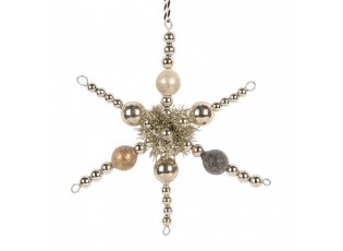 Christmas Ornament 16x3x16 Cm Silver Colored Glass - 16*3*16 cm