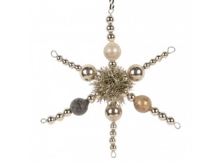 Christmas Ornament 16x3x16 Cm Silver Colored Glass - 16*3*16 cm