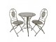 Zelený kovový zahradní Bistro set stůl a 2 židle - Ø 60*70 / 50*40*93 cm Clayre & Eef