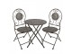 Zelený skládací zahradní Bistro set stůl a 2 židle - Ø 60*71 / 50*40*93 cm Clayre & Eef