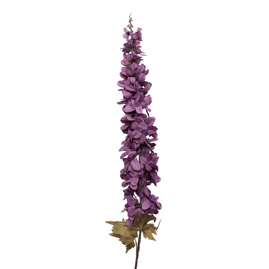 Dekorace umělá květina ostrožka Delphinium s fialovým květem - 8*8*124 cm