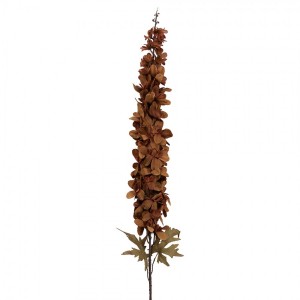 Dekorace umělá květina ostrožka Delphinium s hnědým květem - 8*8*124 cm