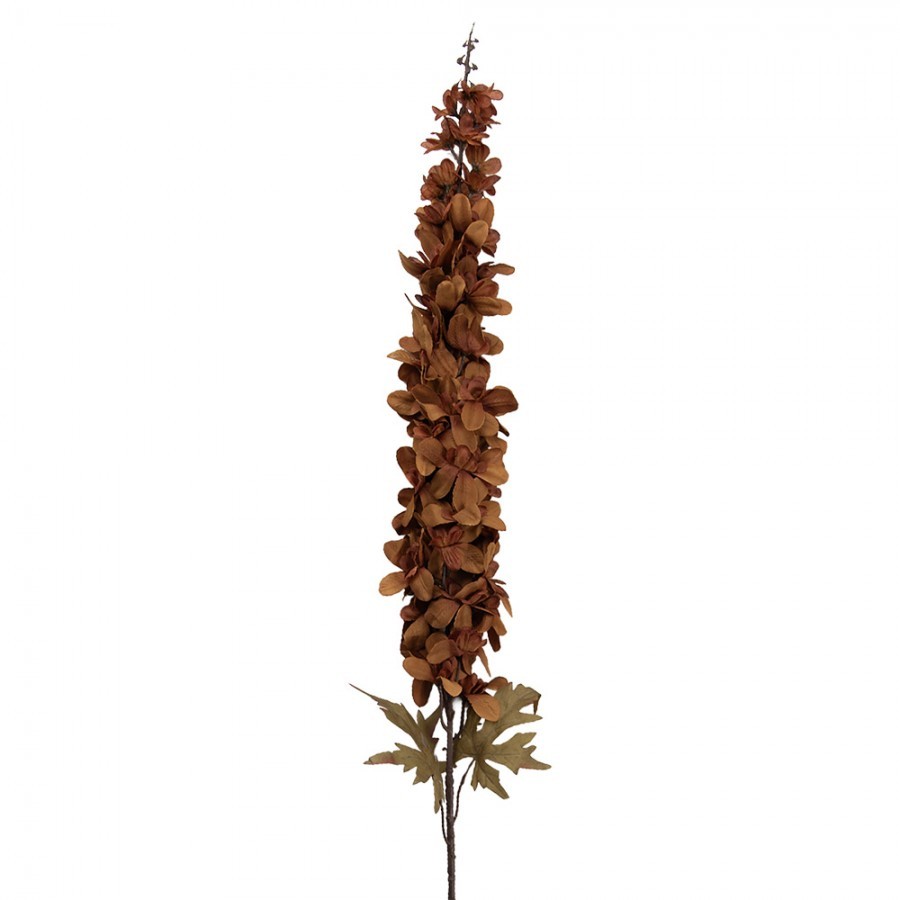 Dekorace umělá květina ostrožka Delphinium s hnědým květem - 8*8*124 cm