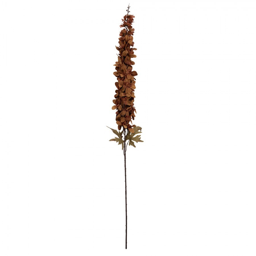 Dekorace umělá květina ostrožka Delphinium s hnědým květem - 8*8*124 cm