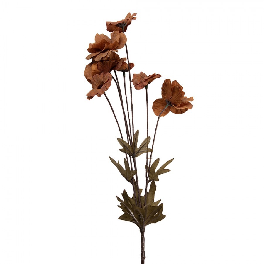 Elegantní umělá květina v zemitých měděných tónech - 6*8*80 cm