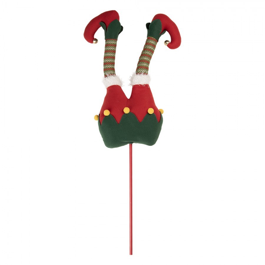 Veliký vánoční zápich nohy skřítek Elf - 24*10*80 cm