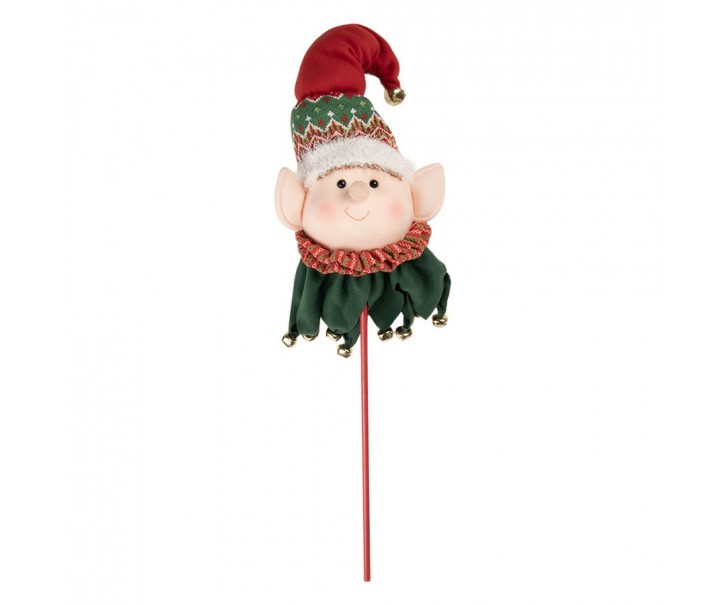  Veľký vianočný zápich červený škriatok Elf - 20*18*75 cm Clayre & Eef
