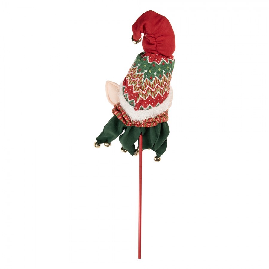 Veliký vánoční zápich červený skřítek Elf - 20*18*75 cm Clayre & Eef Veliký vánoční zápich červený skřítek Elf - 20*18*75 cm Clayre & Eef