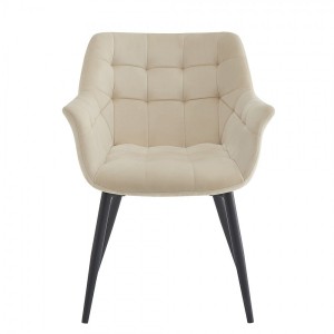 Elegantní béžová čalouněná židle s područkami Jarine - 63*62*80 cm