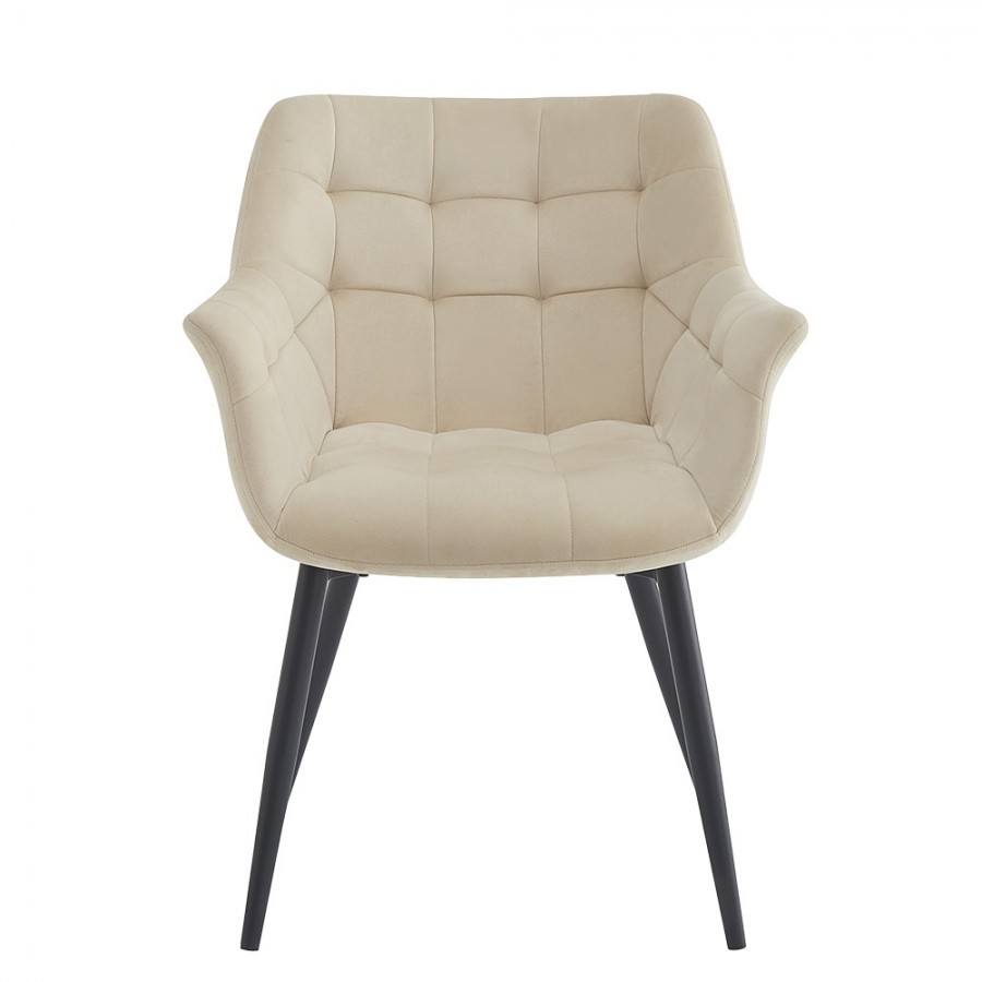 Elegantní béžová čalouněná židle s područkami Jarine - 63*62*80 cm