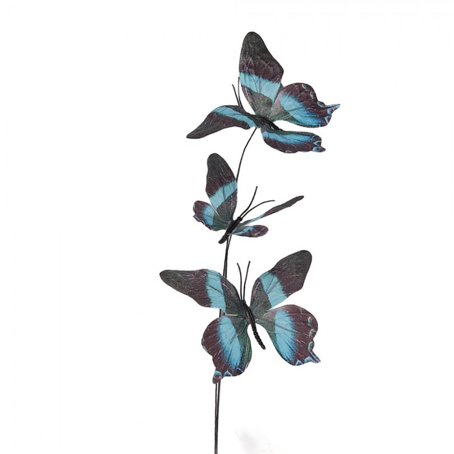 Dekoračná vetvička s modrými motýlikami Butterfly - 10*10*65 cm