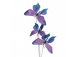 Dekorační větvička s fialovými motýlky Butterfly - 10*10*65 cm