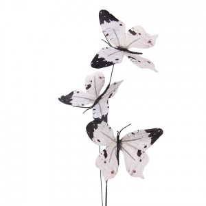 Dekorační větvička s bílými motýlky Butterfly - 10*10*65 cm
