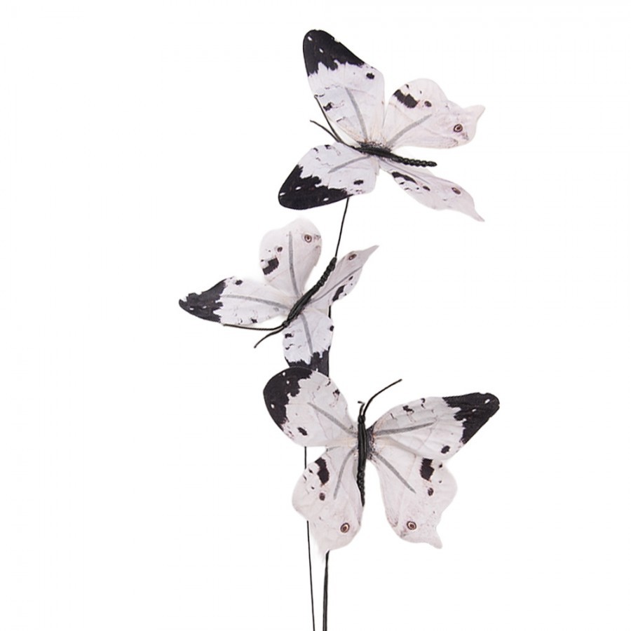 Dekorační větvička s bílými motýlky Butterfly - 10*10*65 cm