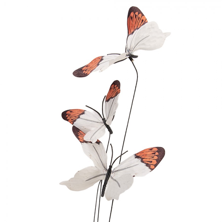 Dekorační větvička s bílými motýlky Butterfly - 10*10*65 cm