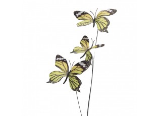 Dekorační větvička se zelenkavými motýlky Butterfly - 10*10*65 cm