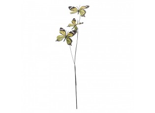 Dekorační větvička se zelenkavými motýlky Butterfly - 10*10*65 cm