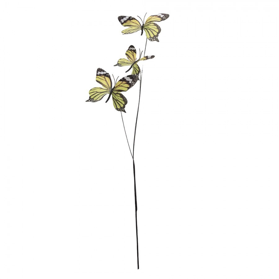 Dekorační větvička se zelenkavými motýlky Butterfly - 10*10*65 cm