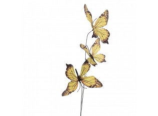 Dekorační větvička se žlutými motýlky Butterfly - 10*10*65 cm