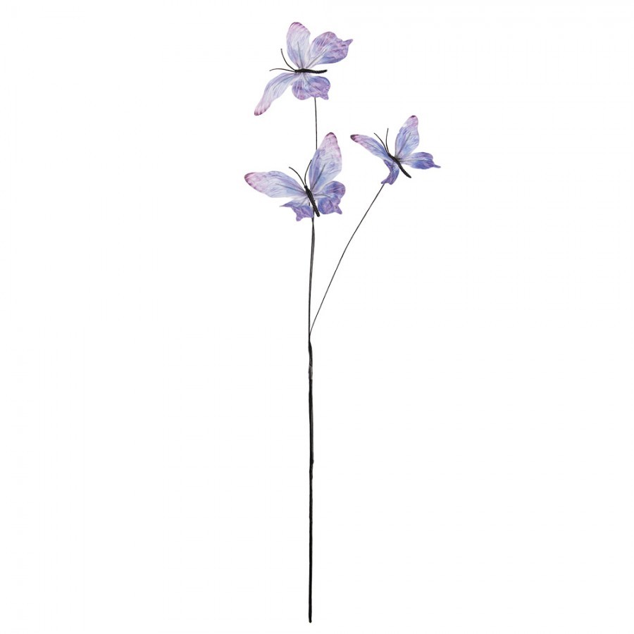 Dekorační větvička s fialovými motýlky Butterfly - 10*10*65 cm