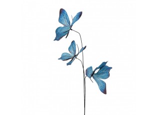 Dekorační větvička s modrými motýlky Butterfly - 10*10*65 cm
