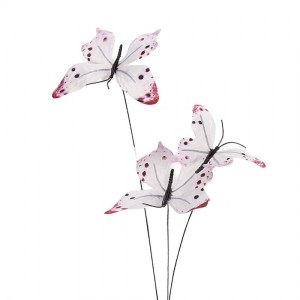 Dekorační větvička s bílými motýlky Butterfly - 10*10*65 cm