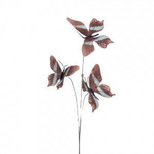Dekorační větvička s hnědými motýlky Butterfly - 10*10*65 cm