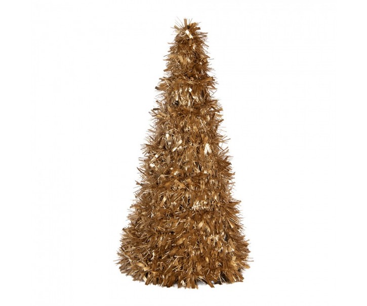 Christmas Decoration Christmas Tree ? 21x48 Cm Gold Colored Plastic - ? 21*48 cm Clayre & Eef