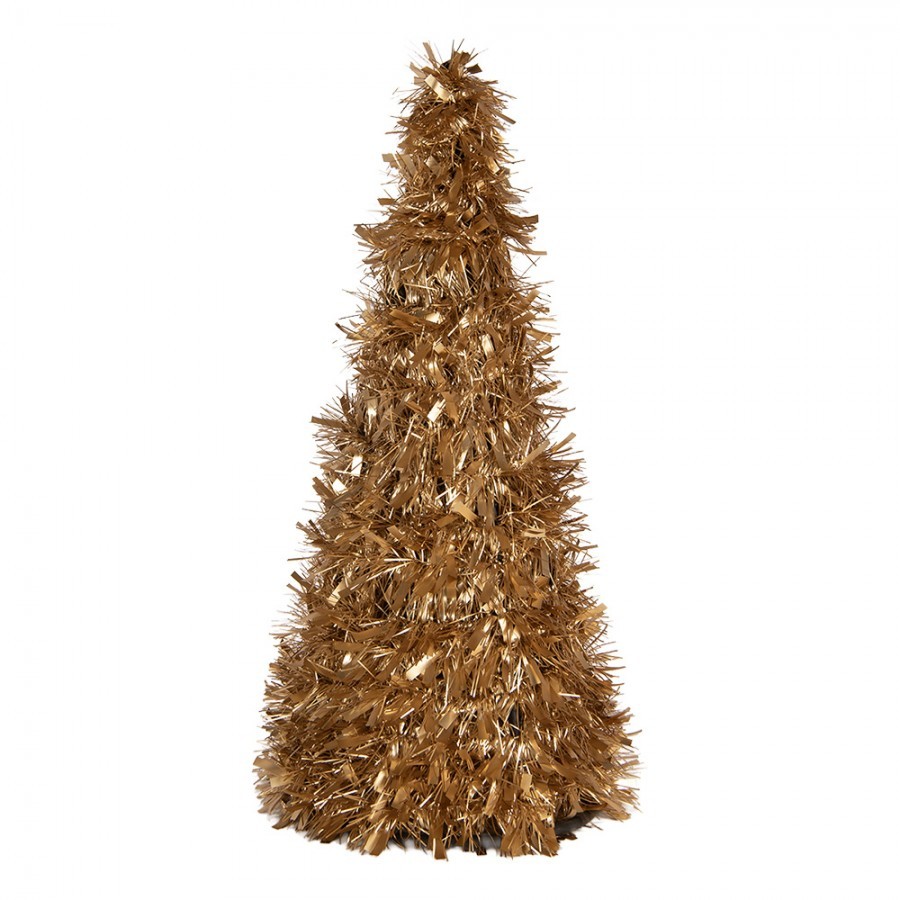 Christmas Decoration Christmas Tree ? 21x48 Cm Gold Colored Plastic - ? 21*48 cm
