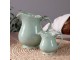Zelený porcelánový džbánek s krajkou Provence lace verte - 9 cm / 0,2 L Chic Antique