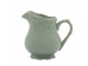 Zelený porcelánový džbánek s krajkou Provence lace verte - 9 cm / 0,2 L Chic Antique