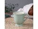 Zelený porcelánový hrnek s krajkou Provence lace verte - 10 cm / 300 ml Chic Antique