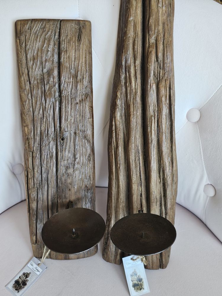 Dřevěný nástěnný svícen Grimaud Unit - 12*10*43 cm