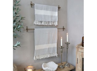 Mosazná antik nástěnná závěsná tyč Terrié L - 80*10 cm