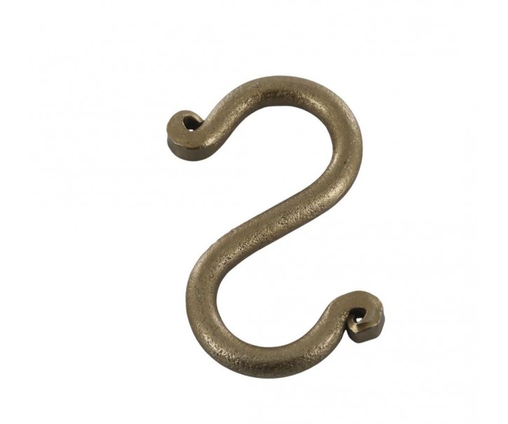 Mosazný antik závěsný háček Terrié S - 2,5*5 cm Chic Antique