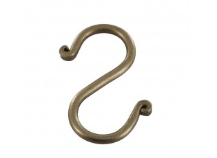 Mosazný antik závěsný háček Terrié M - 4*8 cm