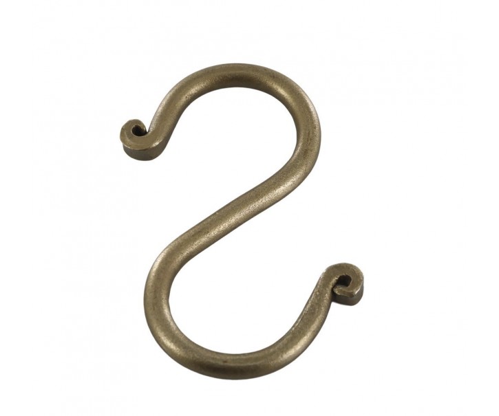 Mosazný antik závěsný háček Terrié M - 4*8 cm Chic Antique