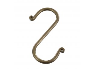 Mosazný antik závěsný háček Terrié L - 5*11 cm