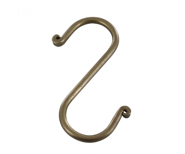 Mosazný antik závěsný háček Terrié L - 5*11 cm Chic Antique