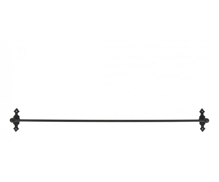 Černá antik nástěnná závěsná tyč Terrié L - 80*10 cm Chic Antique