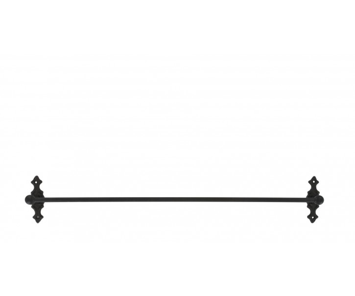 Černá antik nástěnná závěsná tyč Terrié M - 60*10 cm Chic Antique