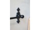 Černá antik nástěnná závěsná tyč Terrié M - 60*10 cm Chic Antique