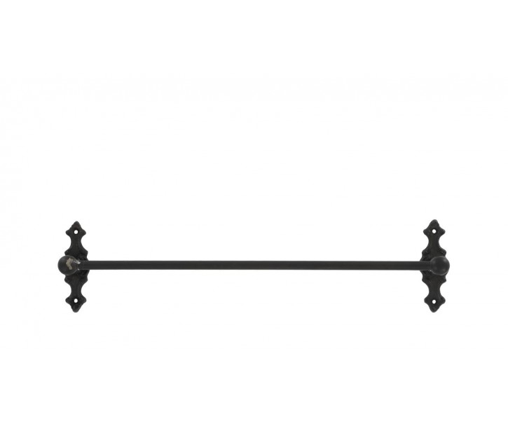 Černá antik nástěnná závěsná tyč Terrié S - 40*10 cm Chic Antique
