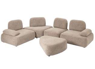 Set 5 ks modulární pohovka Olivia Ecru - 152*103*77 cm