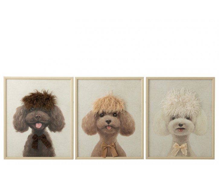 Nástěnná dekorace obraz Parasols beach - 122,5*92*4,5 cm J-Line by Jolipa