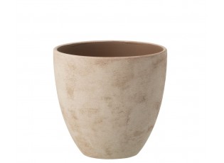 Béžový keramický obal na květináč Larigge M - Ø 20*19 cm