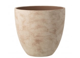 Béžový keramický obal na květináč Larigge XL - Ø 36*34 cm